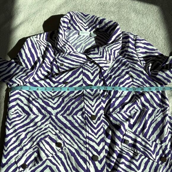 Chicos Zenergy Women’s Neema Jacket Purple Jasper Zhara Zebra Print - Picture 10 of 11